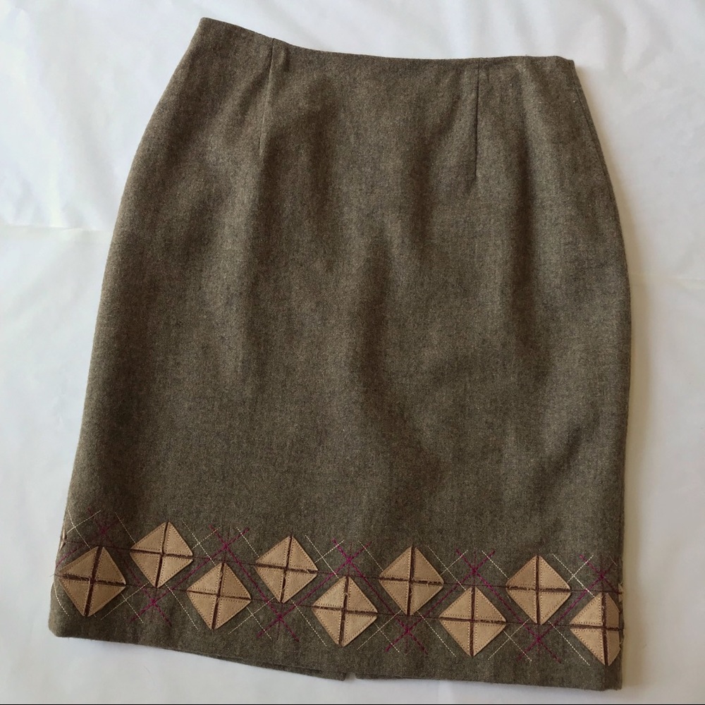 LOFT Fall Winter Pencil Straight Wool Skirt